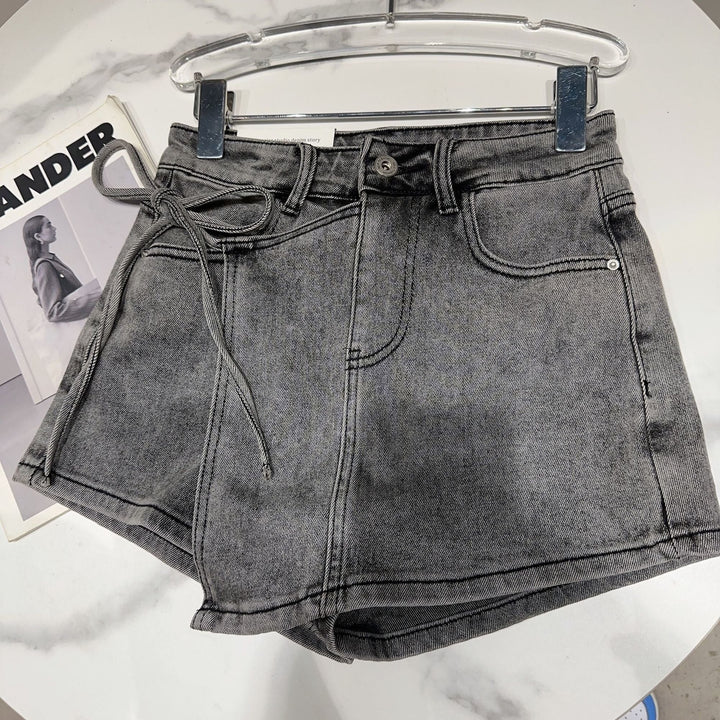 Levoire | Short En Denim Pantalons X Jupe gris