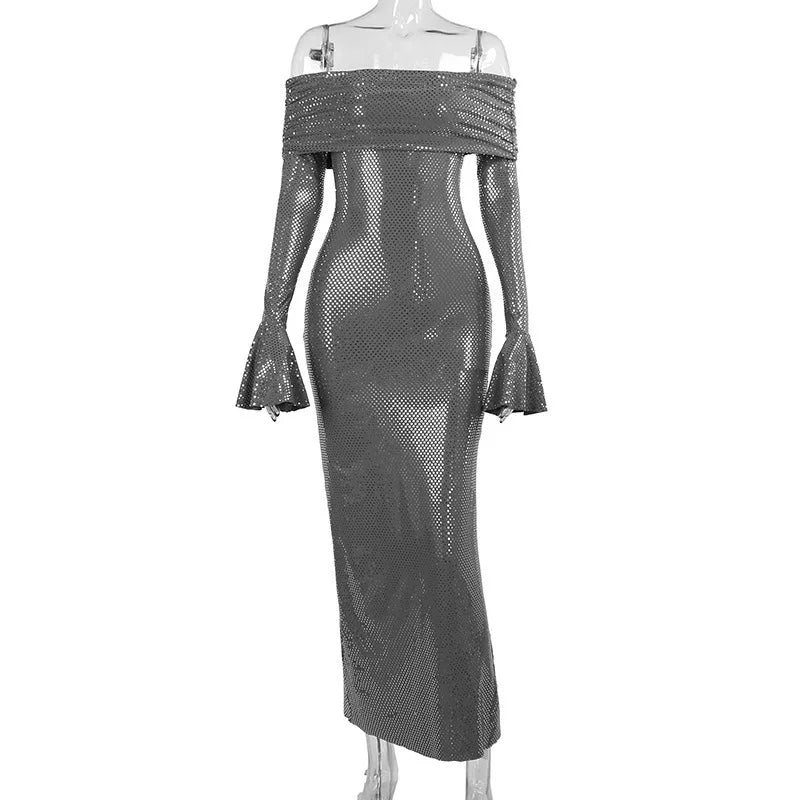 Levoire | Robe à paillettes élégante Twilight Gris