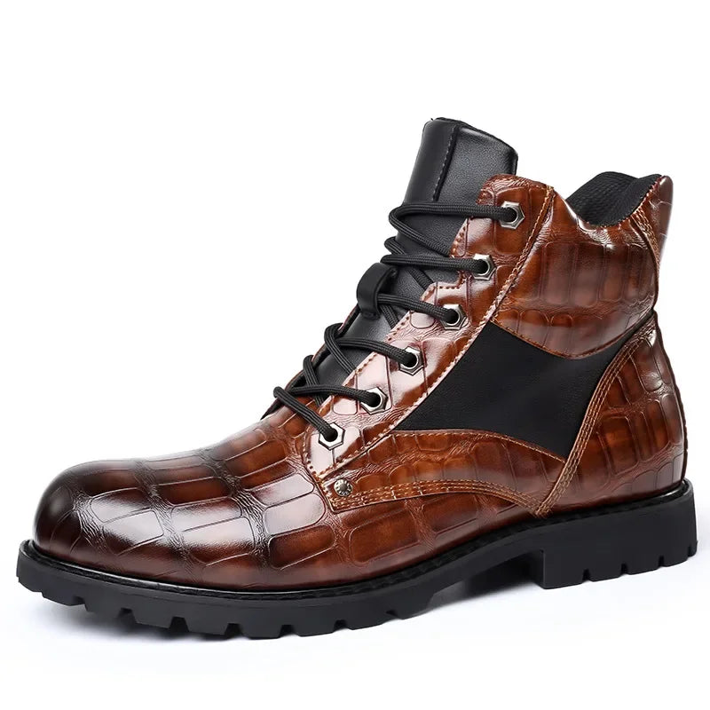 Levoire | Bottes Élégantes En Finition Croco
