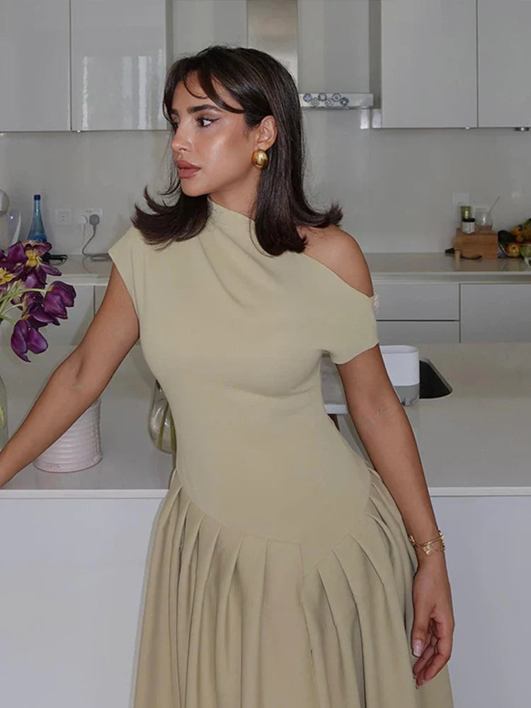 Levoire | Robe Maxi Longue À Épaule Asymétrique