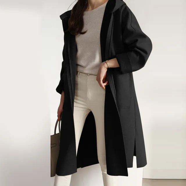 Levoire | Élégante Veste En Taupe Avec Apuze Noir