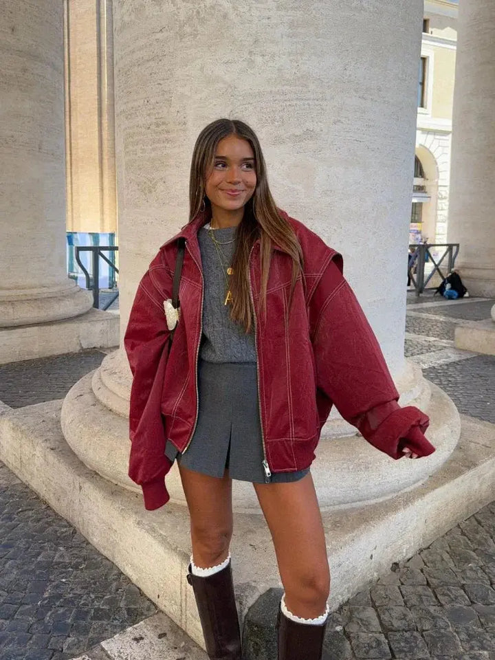 Levoire | Veste En Cuir Épaisse Pour Femmes Rot