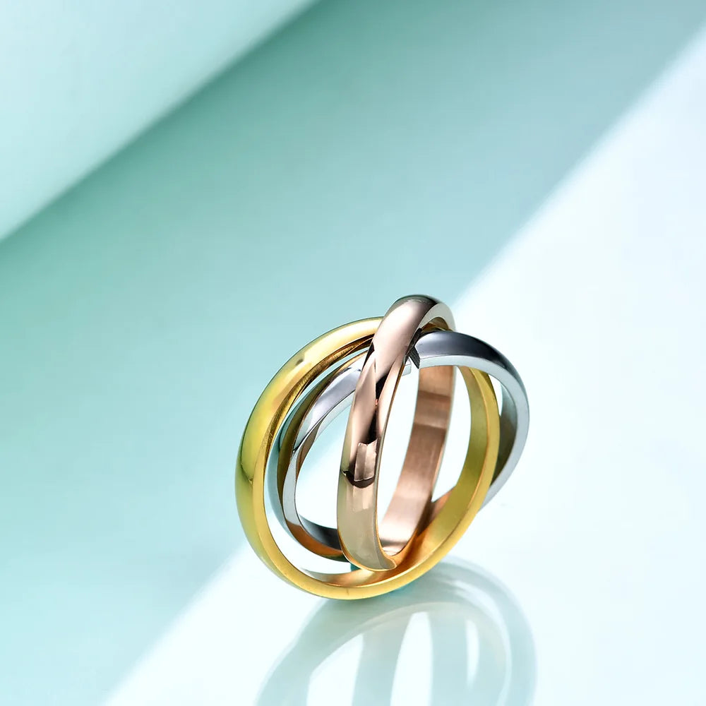 Levoire | Bague Tricolore Inox 4
