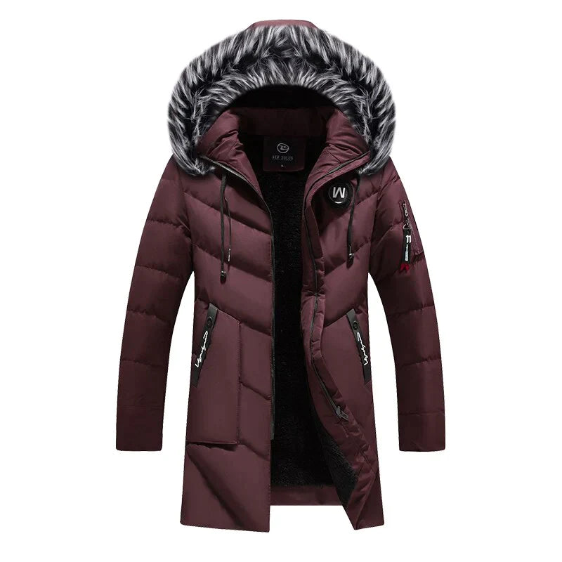 Levoire Manteau d'hiver élégant et chaud Rot