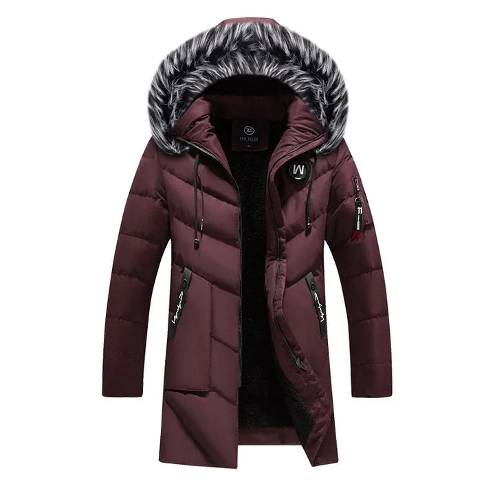 Levoire Manteau d'hiver élégant et chaud Rot