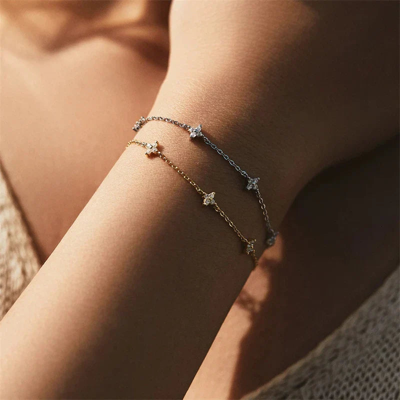 Levoire | Bracelet Fleur En Acier Inoxydable