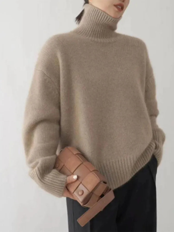 Levoire | Pull col roulé en cachemire premium Chameau