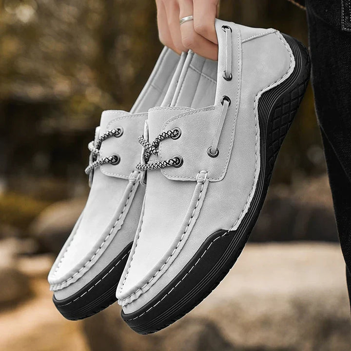 Levoire | Mocassins en daim Gris clair