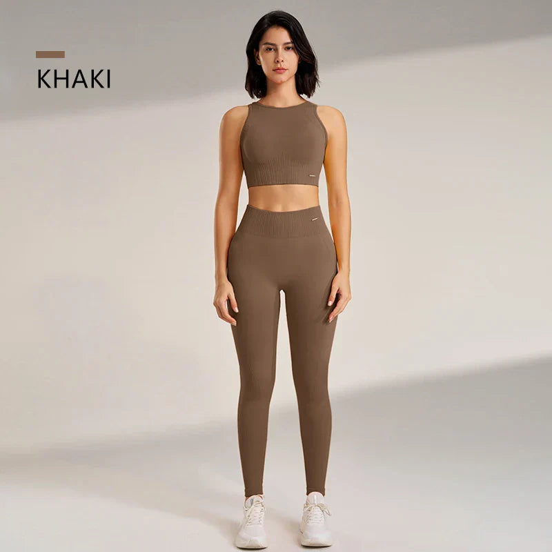 Levoire | Ensemble De Yoga Femme Kaki