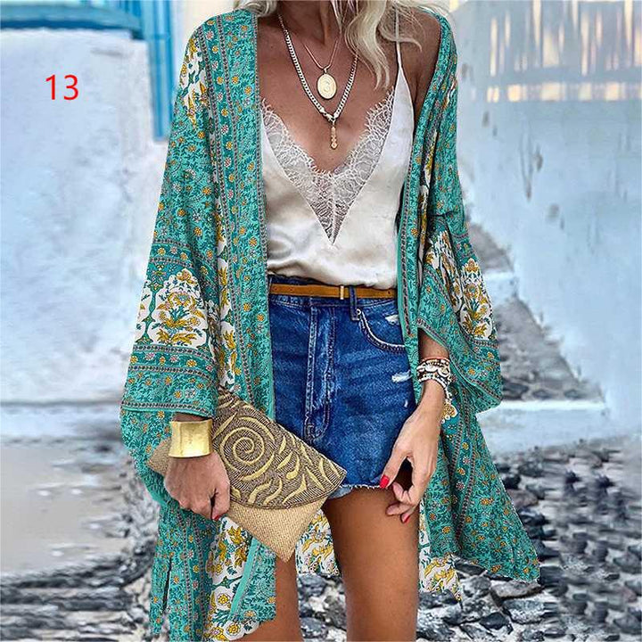 Levoire | Blouse Florale Décontractée Lâche Plage
