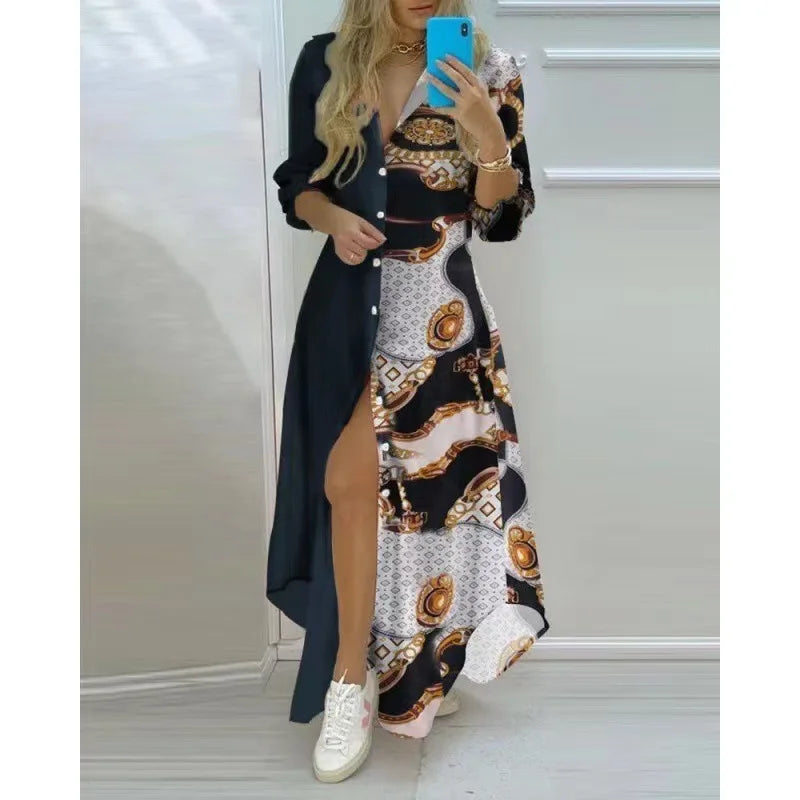Levoire | Robe longue pour femme Noir Or