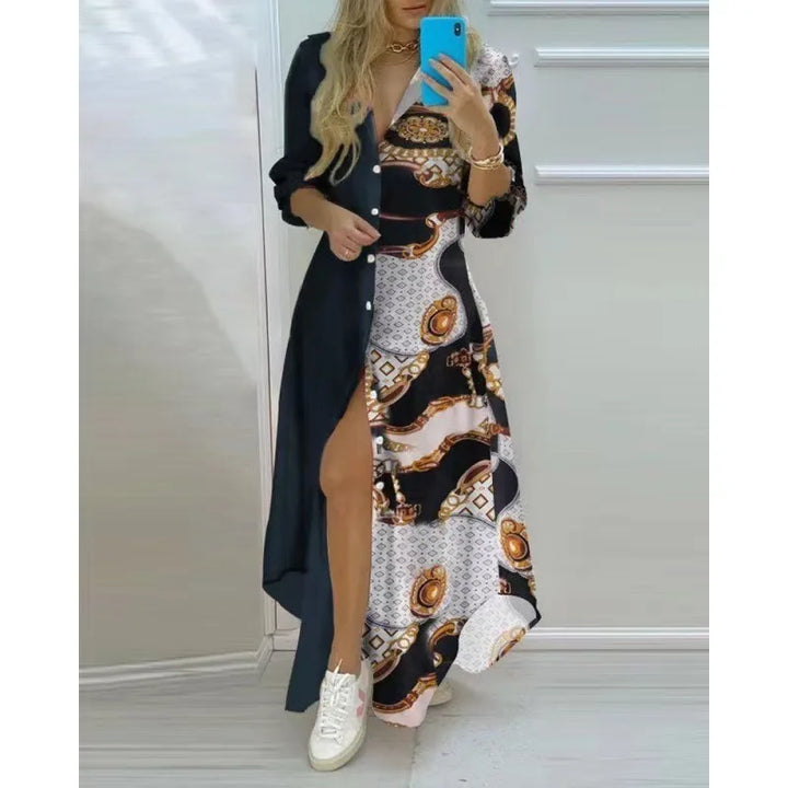 Levoire | Robe longue pour femme Noir Or