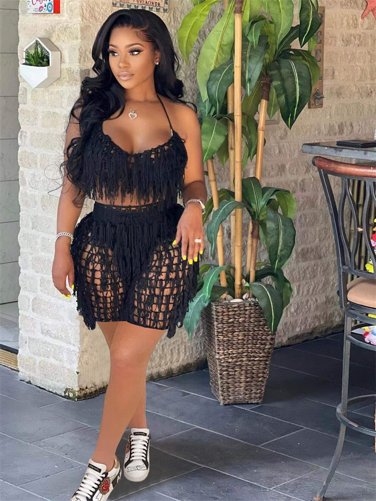 Levoire | Vêtements De Plage Crochet 2 Ensemble De Robe Deux Pièces