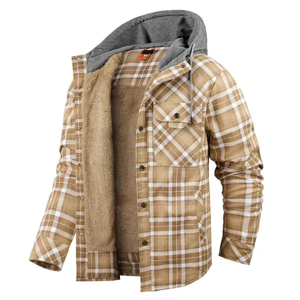 Levoire | Veste À Carreaux Chaude Khaki