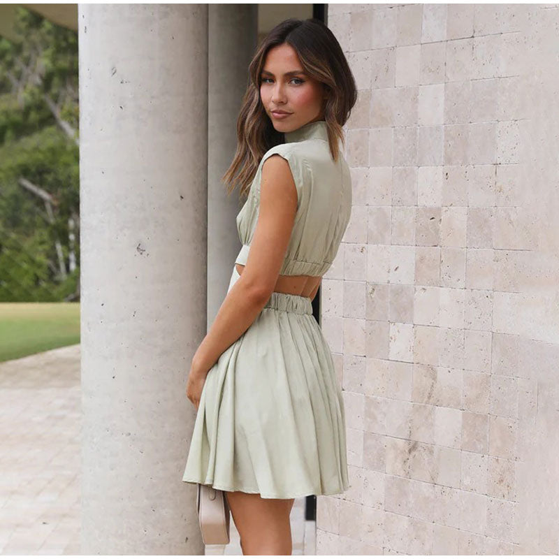 Levoire | Robe Courte Taille Haute Décolletée