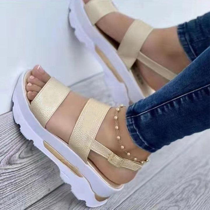 Levoire | Sandales Confortables Pour Femmes Avec Talon Or