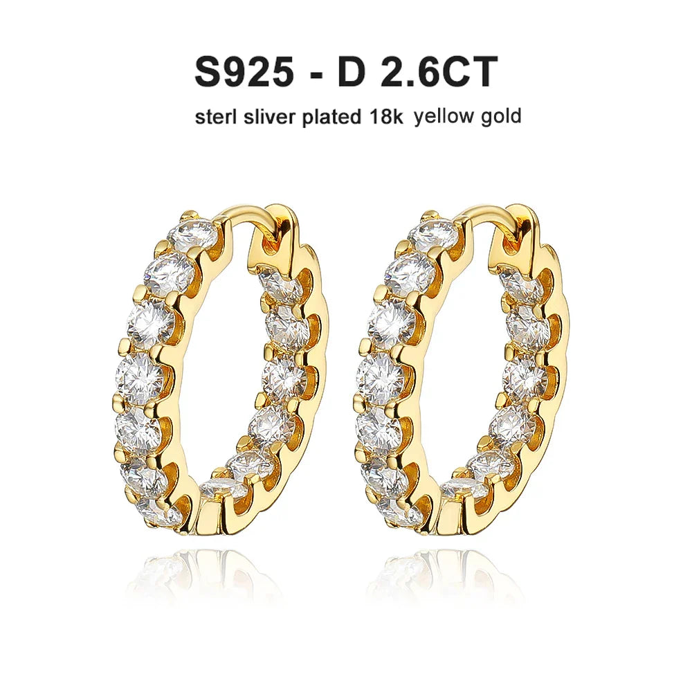 Levoire | Boucles Hoop Moissanite 2,6Ct Jaune