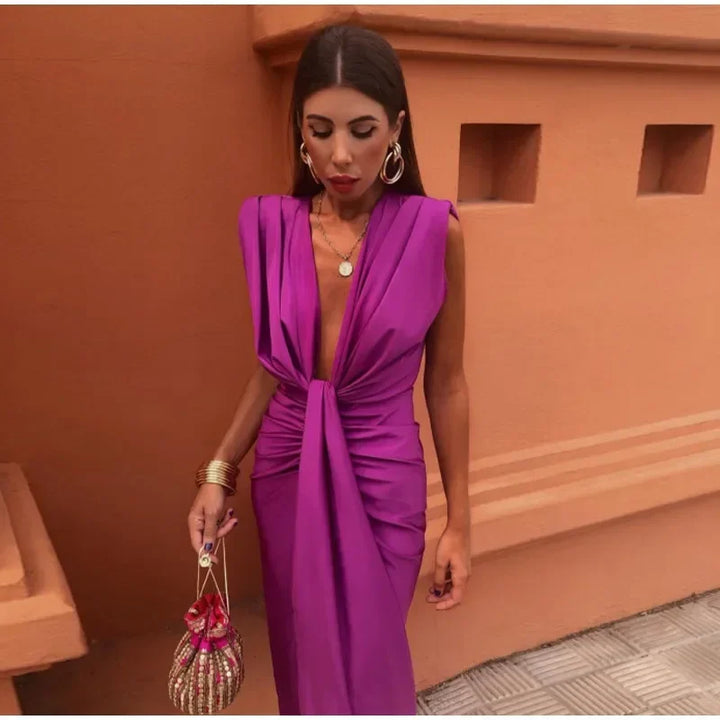 Levoire | Dyp Robe Sans Manches V Profond Tendance Longue