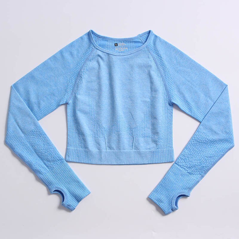 Levoire | T-Shirt Sportif À Manches Longues Bleu