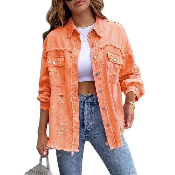 Levoire | Veste En Jean Intemporelle Orange