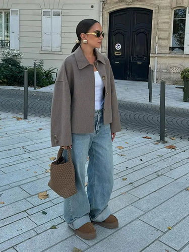 Levoire | Long Elegant Jacket With Long Sleeves And Button