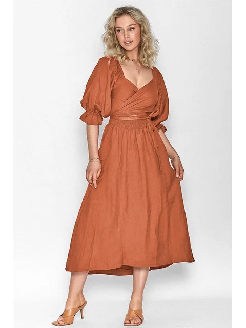 Levoire | Robe Française Avec Manches Volantes
