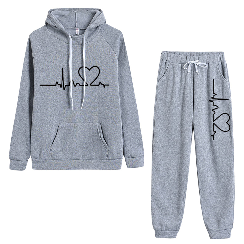 Levoire | Ensemble De Loisirs Confortable (Sweat À Capuche Et Pantalon) Gris