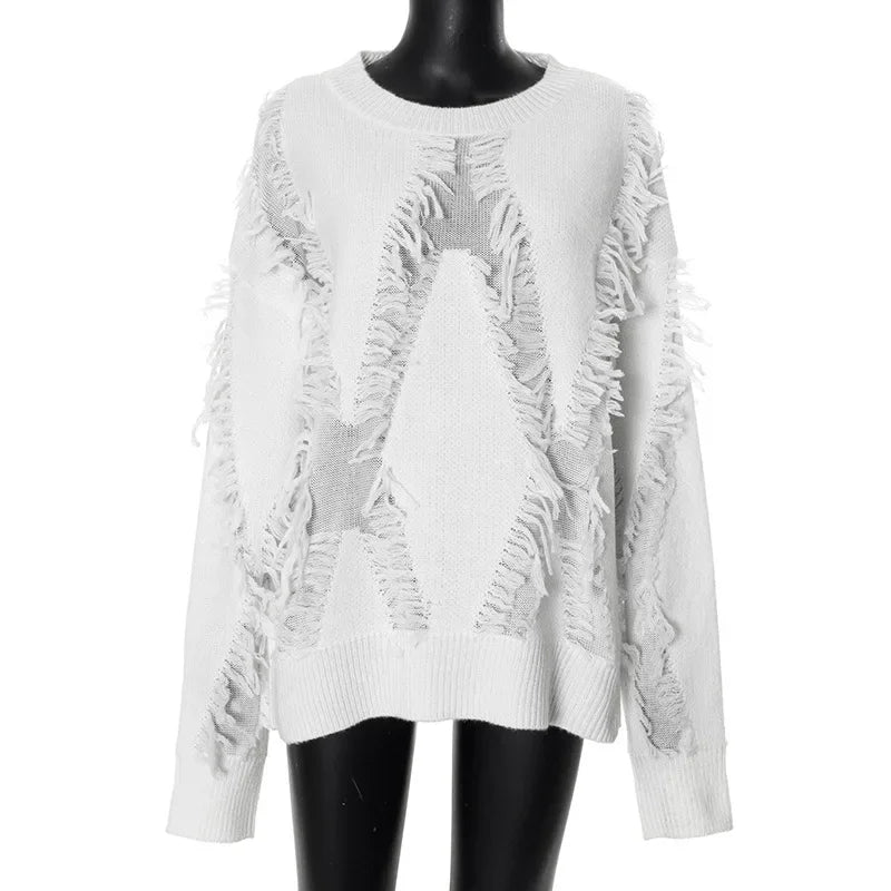 Levoire | Pull Surdimensionné Avec Franges