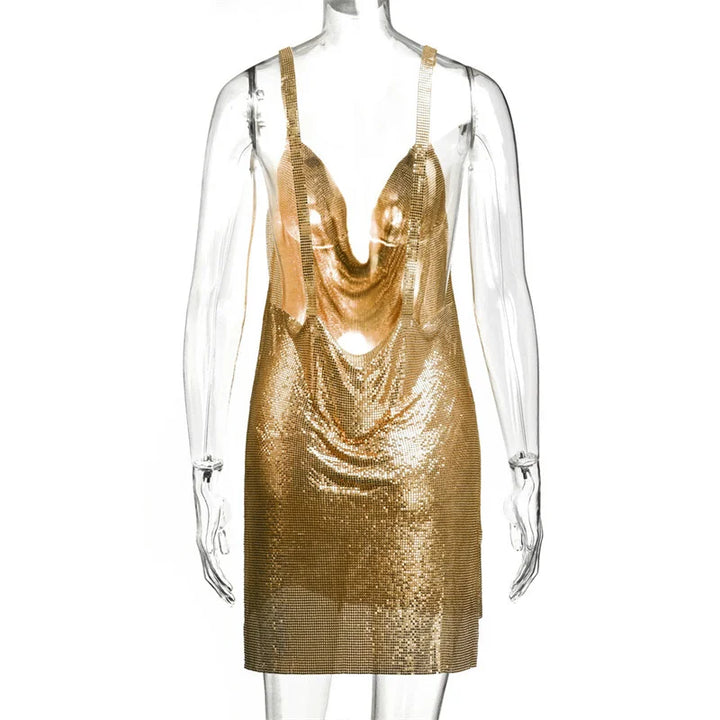 Levoire | Chaîne Métallique Halterneck Mini Robe Sans Métal