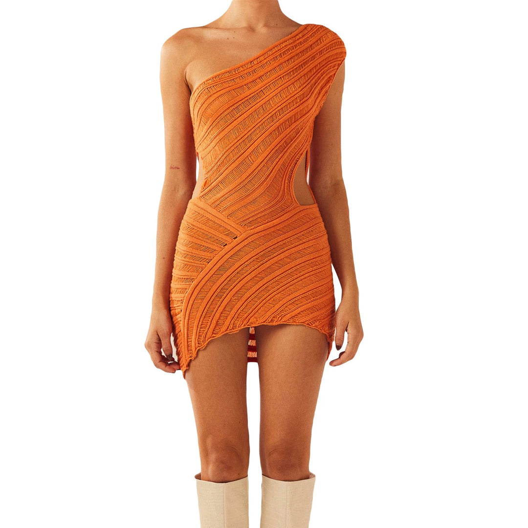 Levoire | Élégant Pull Robe Pour Une Élégance Décontractée Orange