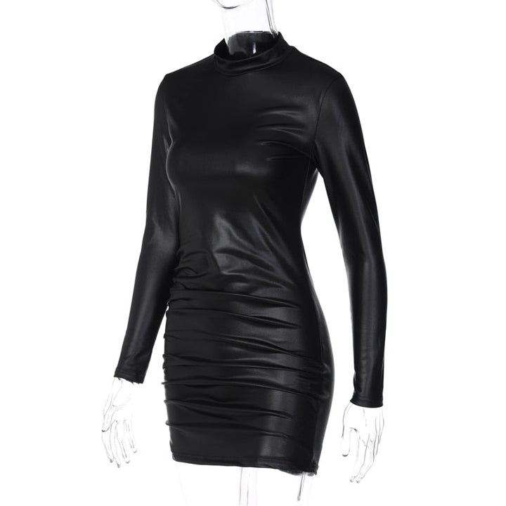 Levoire | Trois Cuirs Robes Mini Bodycon À Manches Longues