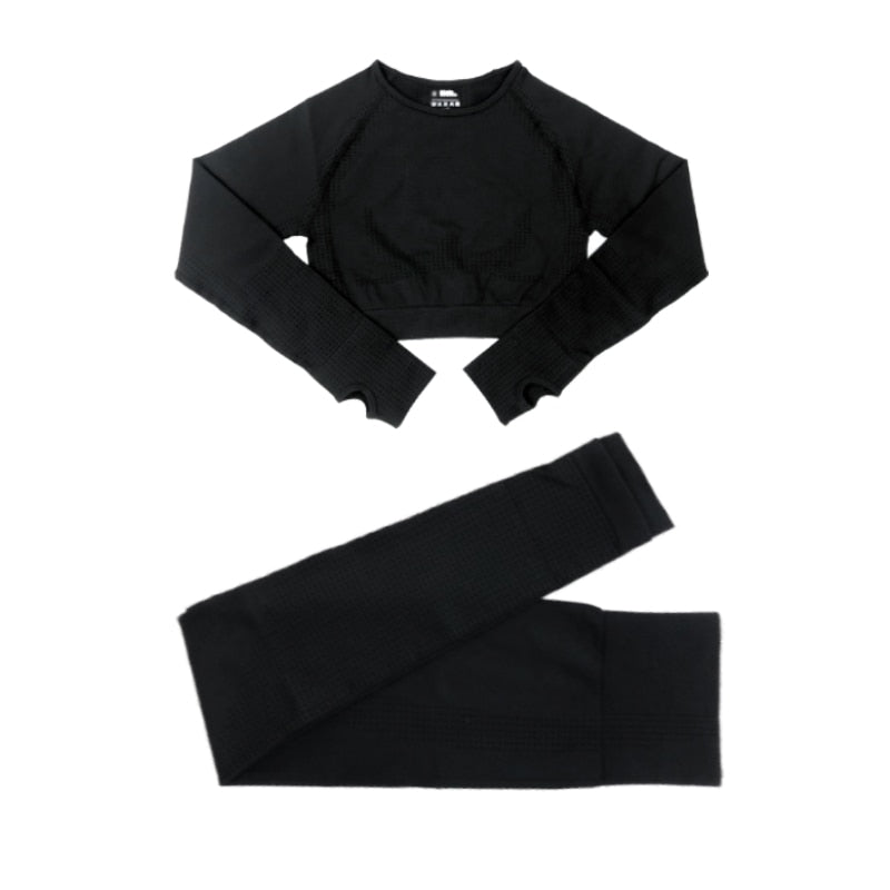 Levoire | Ensemble De Vêtements De Sport À Manches Longues Noir