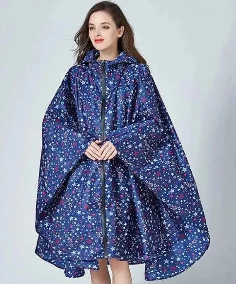 Levoire | Poncho Imperméable Pour Femmes Bleu Une taille