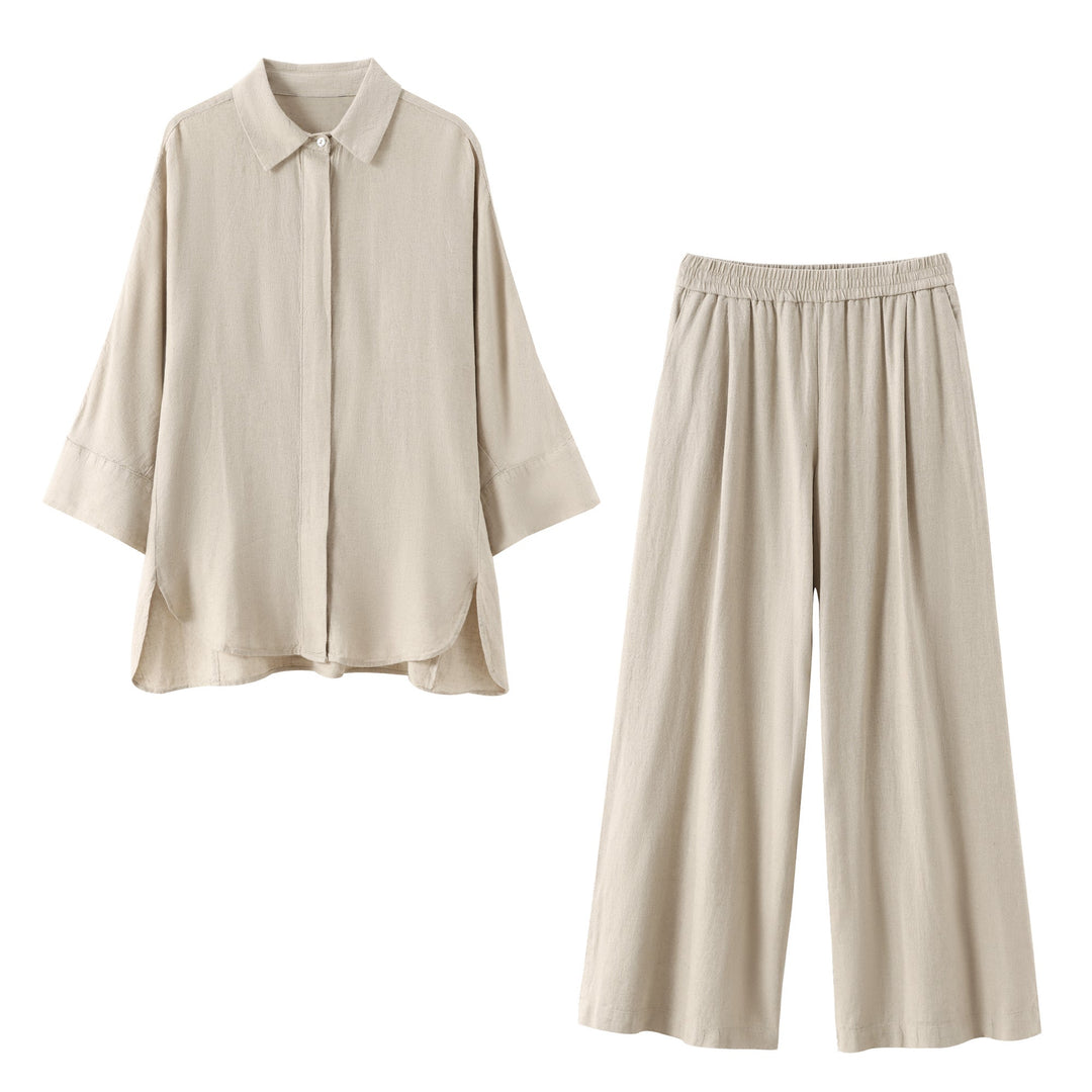 Levoire | Chemise De Base Décontractée Sans Effort Beige