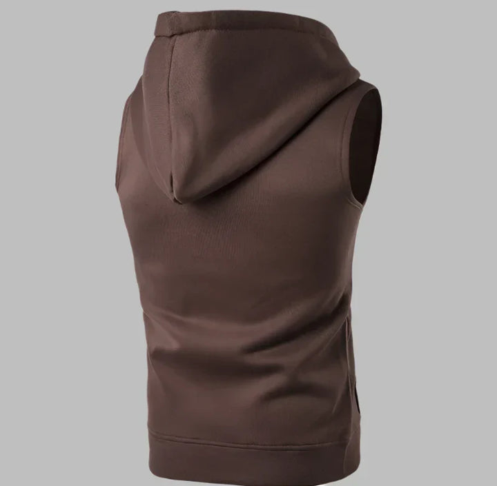 Levoire | Pull Sans Manches Pour Hommes Avec Zip Et Capuche