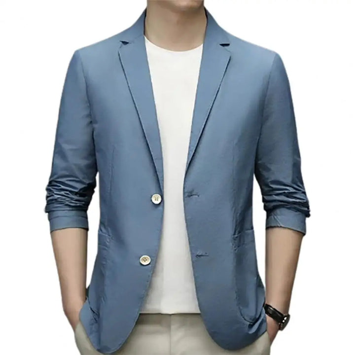 Levoire | Blazer Pour Hommes Moderne Et Tendance Avec Manches Longues Bleu