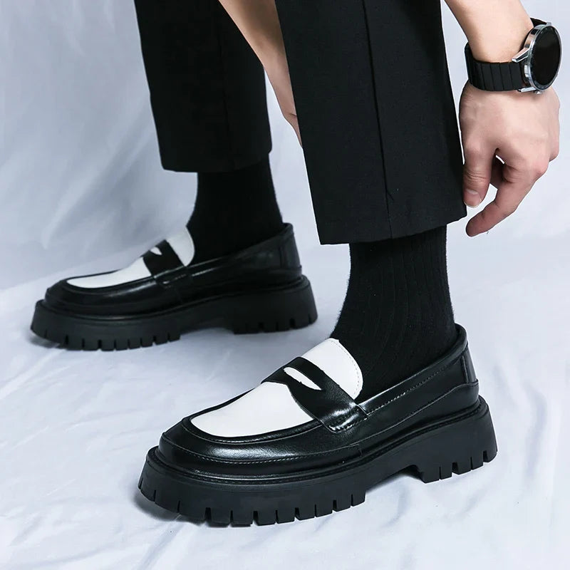 Levoire | Bottes En Cuir De Luxe Fait Main Noir Blanc