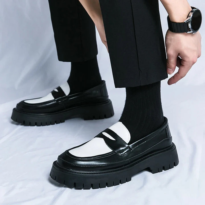 Levoire | Bottes En Cuir De Luxe Fait Main Noir Blanc