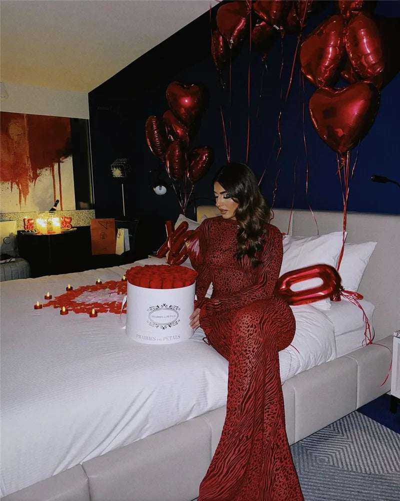 Levoire | Imprimé Léopard-Zèbre-Médium-Avec Capuche-Maxi Robe