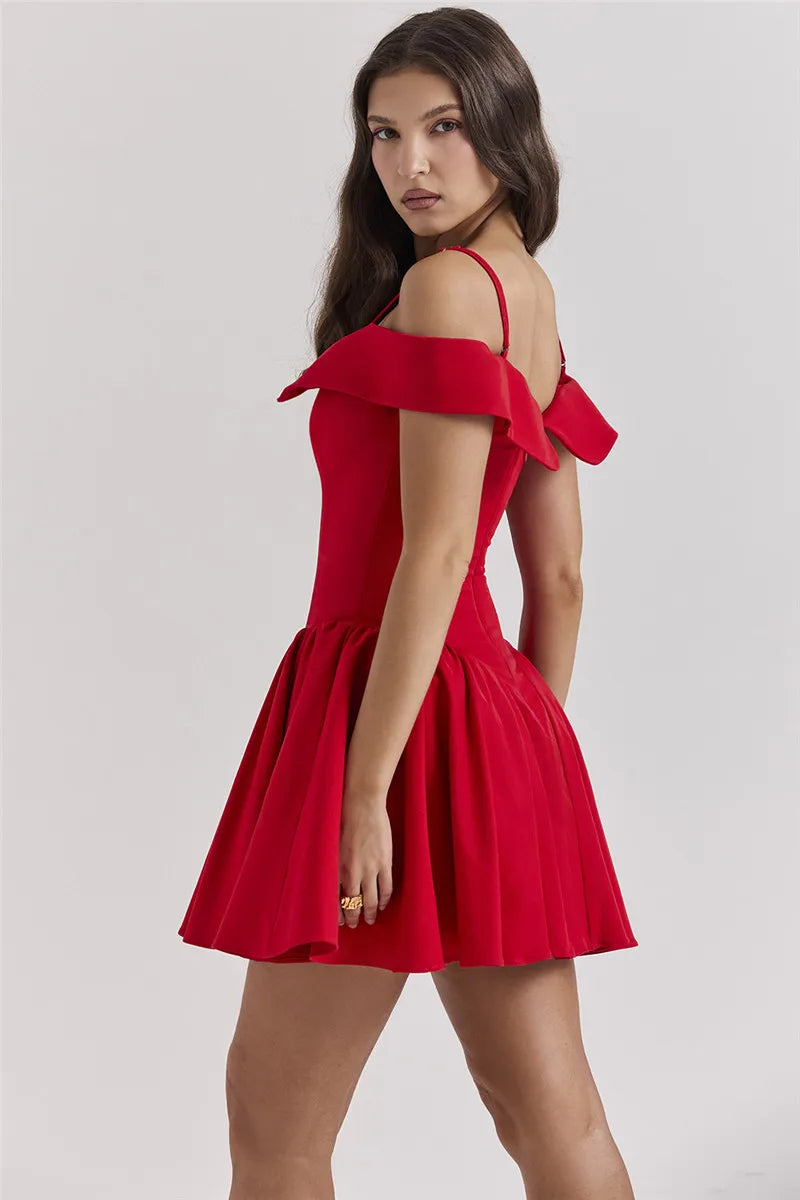 Levoire | Robe Mini À Bretelles Spaghetti Dénudée