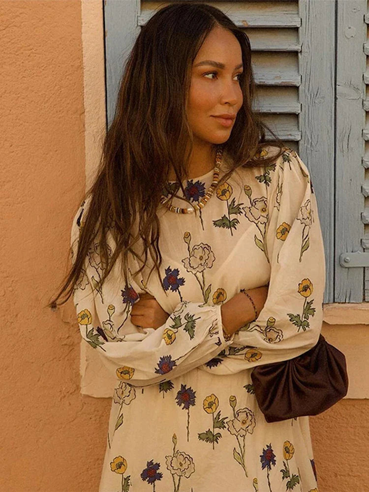 Levoire | Robe À Volants Imprimée
