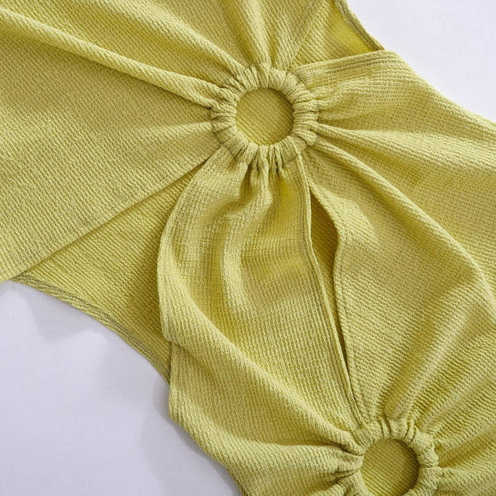 Levoire | Jaune Haut Bodycon Midi-Robe