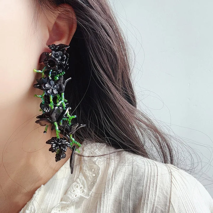 Levoire | Boucles D'Oreilles Fleuries Japonaises