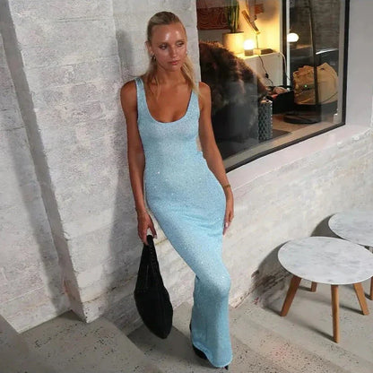 Levoire | Robe Maxi Dos Nageur En Tricot