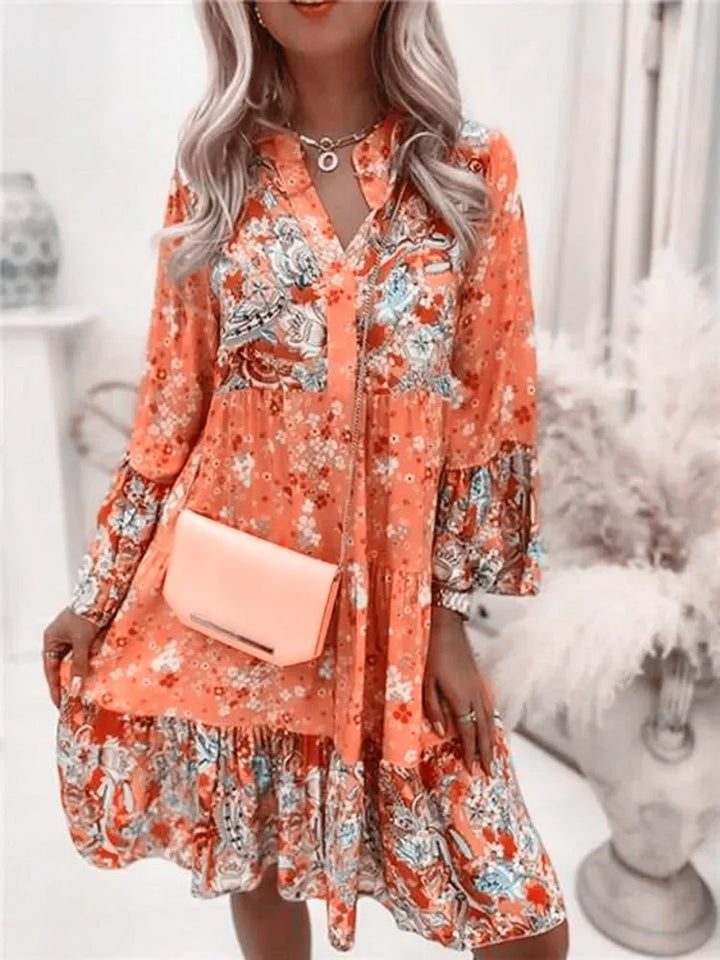 Levoire | Robe D'Été Bohème Trapèze Orange