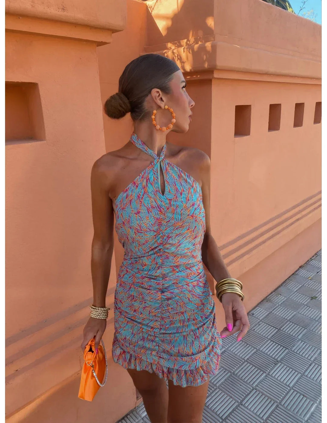 Levoire | Robe Mini Halter Élégante Avec Un Design Sensuel Décolleté