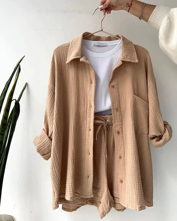 Levoire | Ensemble 2 Pièces Avec Drapé Khaki