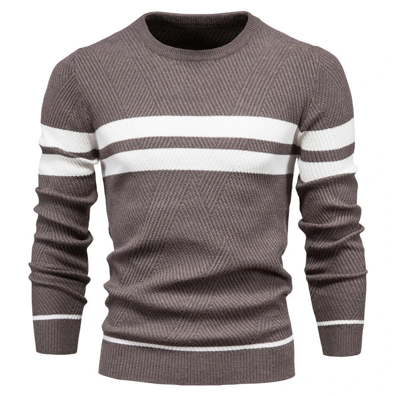 Levoire | Veste Tricot Rayée Café