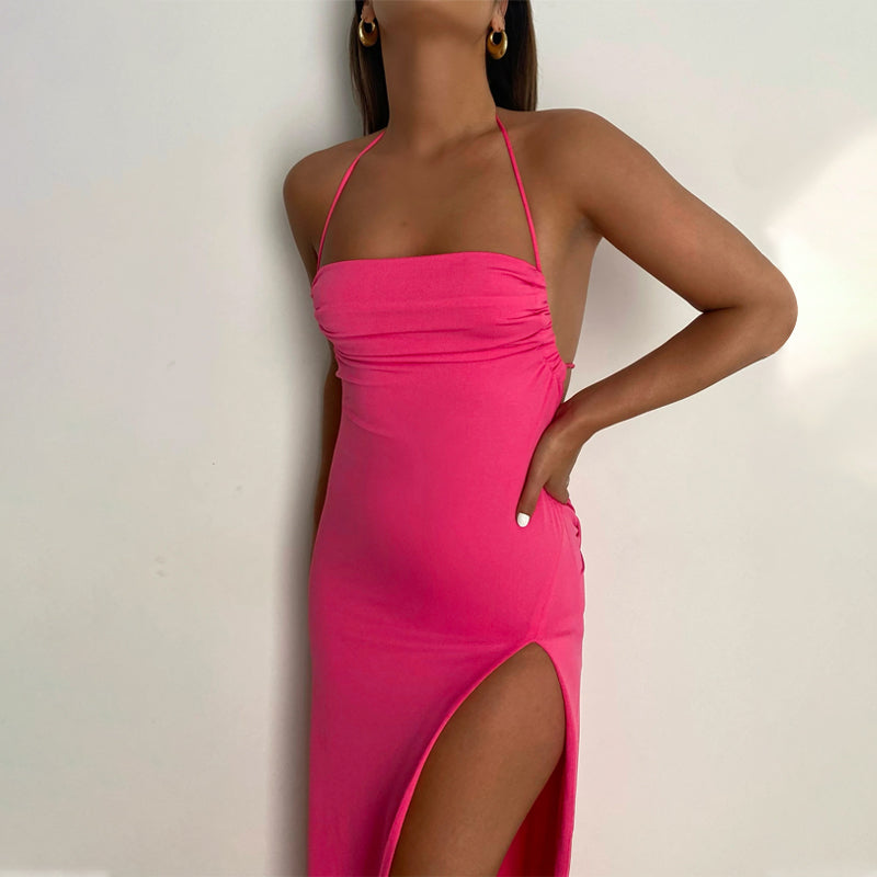Levoire | Décolleté Dos Nu Dos Drapée Robe Maxi