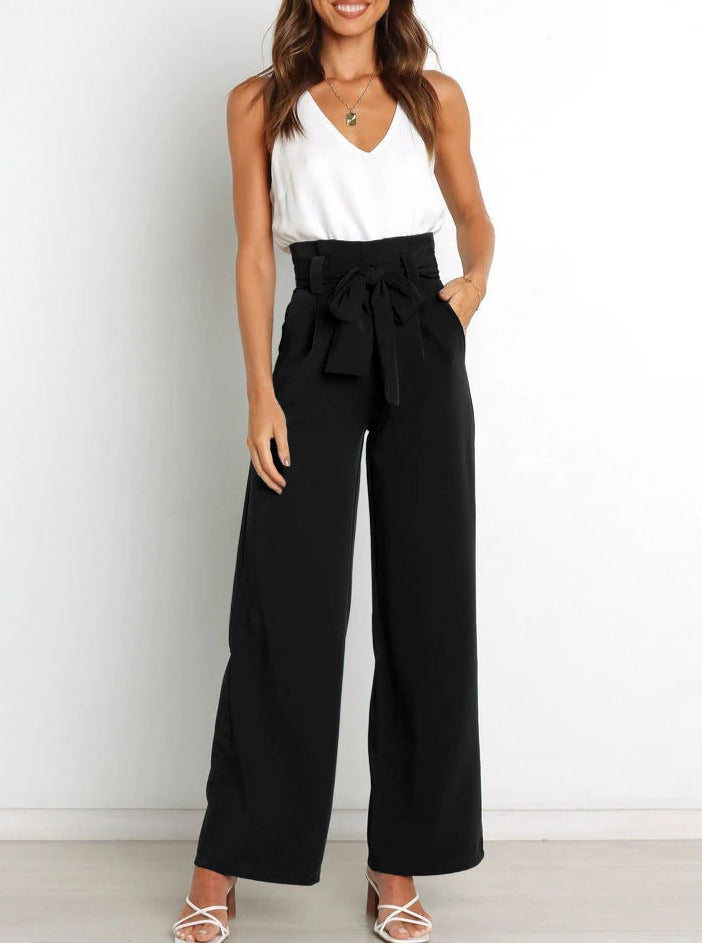 Levoire | Devant De Cravate Large Jambes De Pantalon Noir